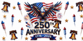 250th Anniversary Eagle and Liberty Bell tumbler wrap