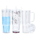 40 oz Acrylic Snow Globe Tumbler