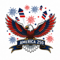 America 250 eagle and fireworks tumbler wrap