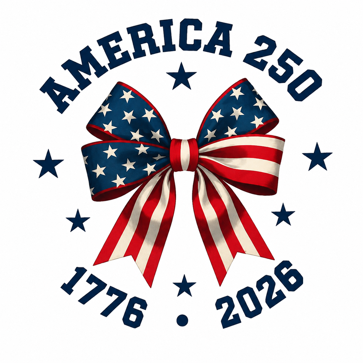 America 250 star-spangled bow tumbler wrap