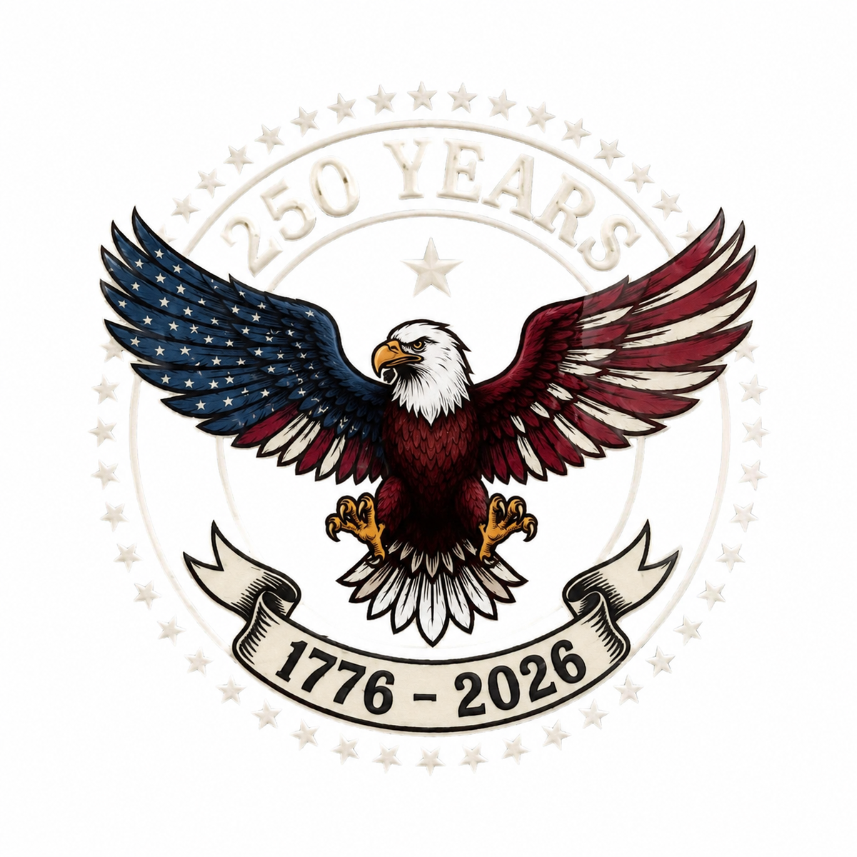 Bald eagle 250th anniversary tumbler wrap