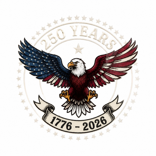 Bald eagle 250th anniversary tumbler wrap