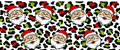 Cheerful Santa leopard-print tumbler wrap