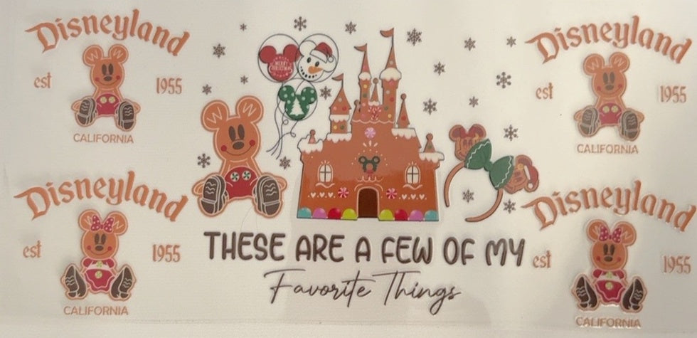 Christmas Disneyland Favorite Things Tumbler Wrap