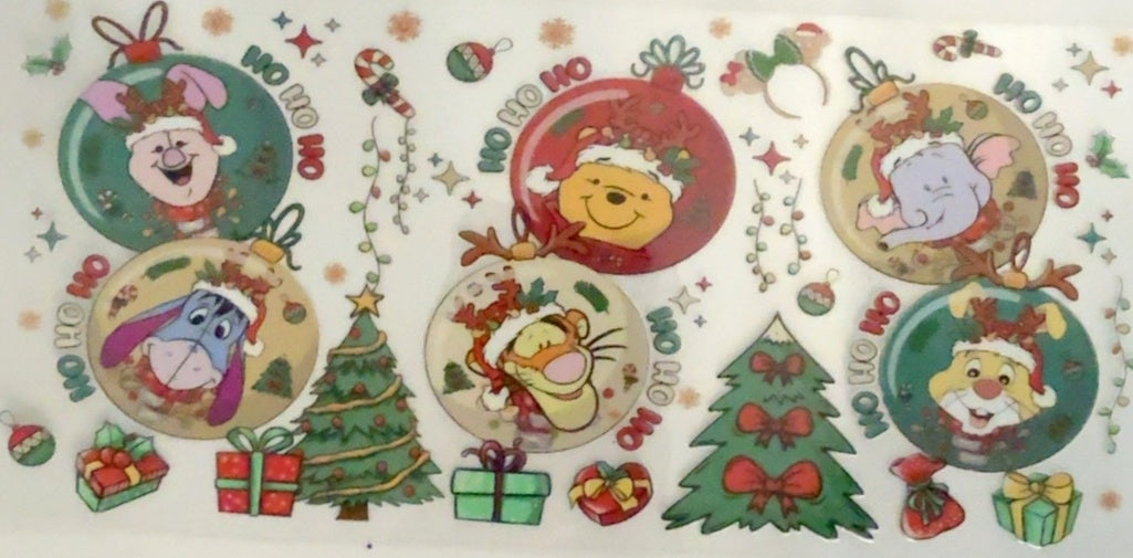Christmas Holiday Character Ornaments Tumbler Wrap