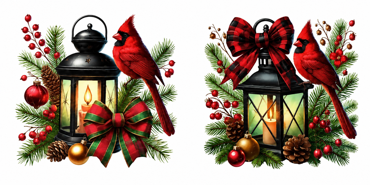 Christmas lantern tumbler wrap