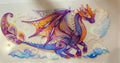Colorful dragon in clouds fantasy tumbler wrap