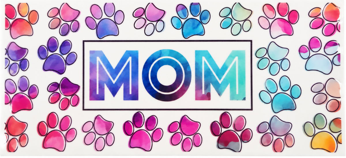 Colorful MOM Paw-Print Tumbler Wrap