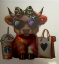 Cows Coffee Shopping Highland Cow Tumbler Wrap