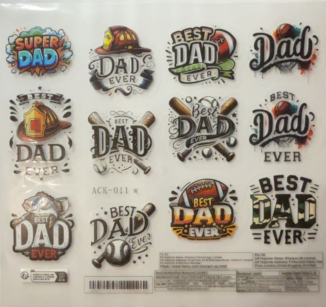 Dad Best Dad Collage Tumbler Wrap