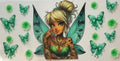 Disney Tattooed Tinker Bell Butterflies Tumbler Wrap