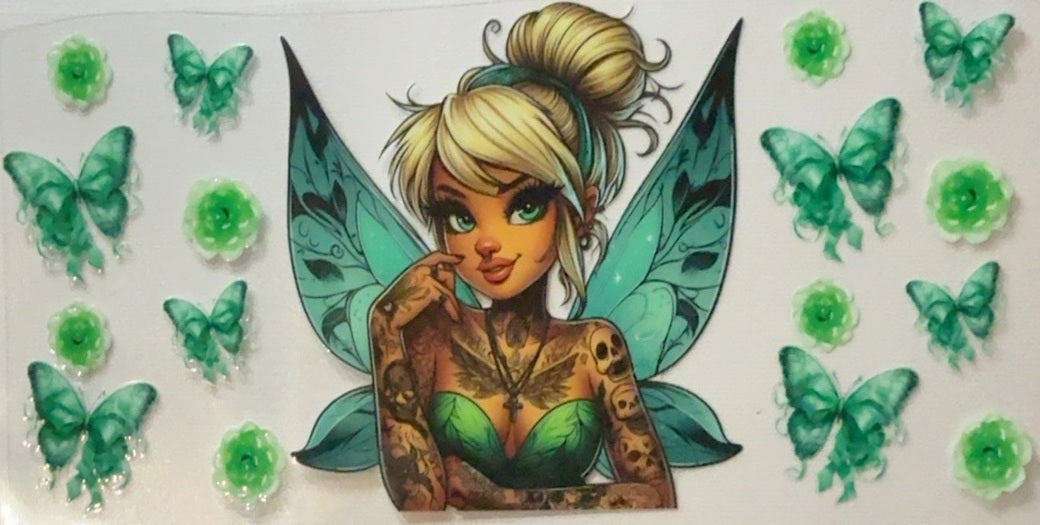 Disney Tattooed Tinker Bell Butterflies Tumbler Wrap