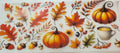 Fall pumpkins leaves acorns and coffee tumbler wrap