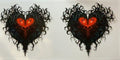 Gothic black and red heart tumbler wrap