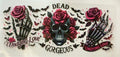 Undying Love skull and roses fantasy tumbler wrap