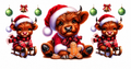 Festive Highland Calves tumbler wrap