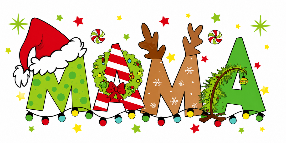 Festive MAMA Christmas Tumbler Tumbler Wrap
