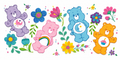 Four colorful bears and flowers tumbler wrap