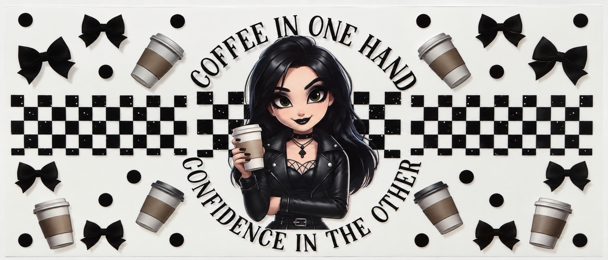 Goth Coffee Confidence Tumbler Tumbler Wrap