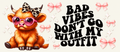 Highland Cow Bad Vibes tumbler wrap