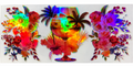 Holographic Flamingo Tropical Sunset Tumbler Wrap