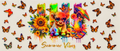 Holographic Summer Vibes Cow Tumbler Wrap