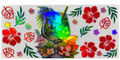 Iridescent Tropical Drink Floral Tumbler Wrap