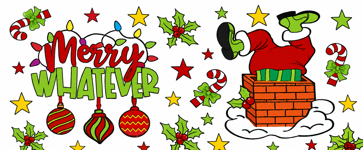 Merry Whatever Christmas tumbler wrap