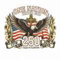 One Nation Under God eagle cross and flag 250 tumbler wrap