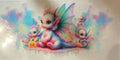 Pastel baby dragons fantasy tumbler wrap
