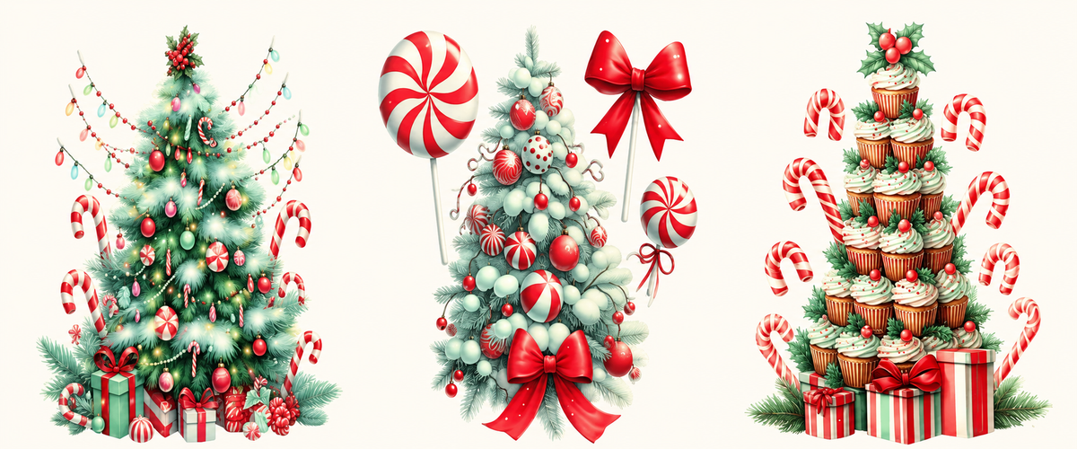 Pastel peppermint Christmas tumbler wrap