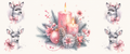 Pastel winter deer tumbler wrap