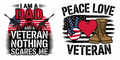 Patriotic Dad And Veteran Two Panel Tumbler Wrap