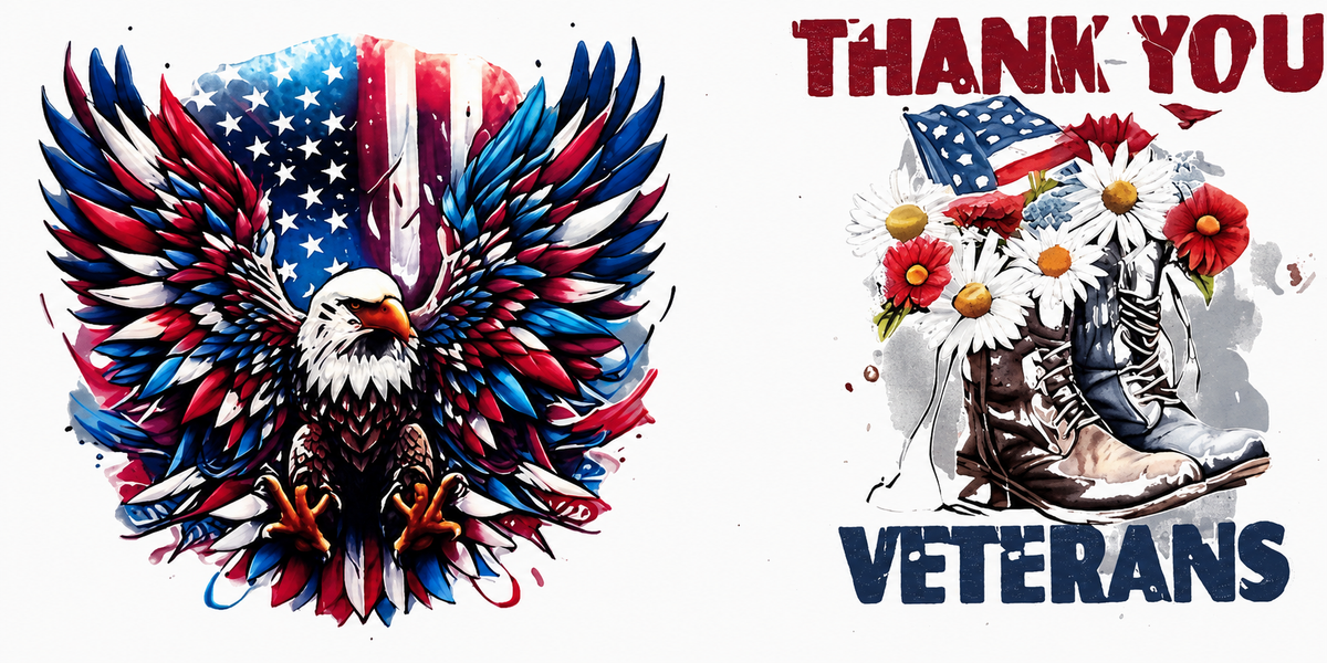Patriotic Eagle And Veterans Tumbler Wrap