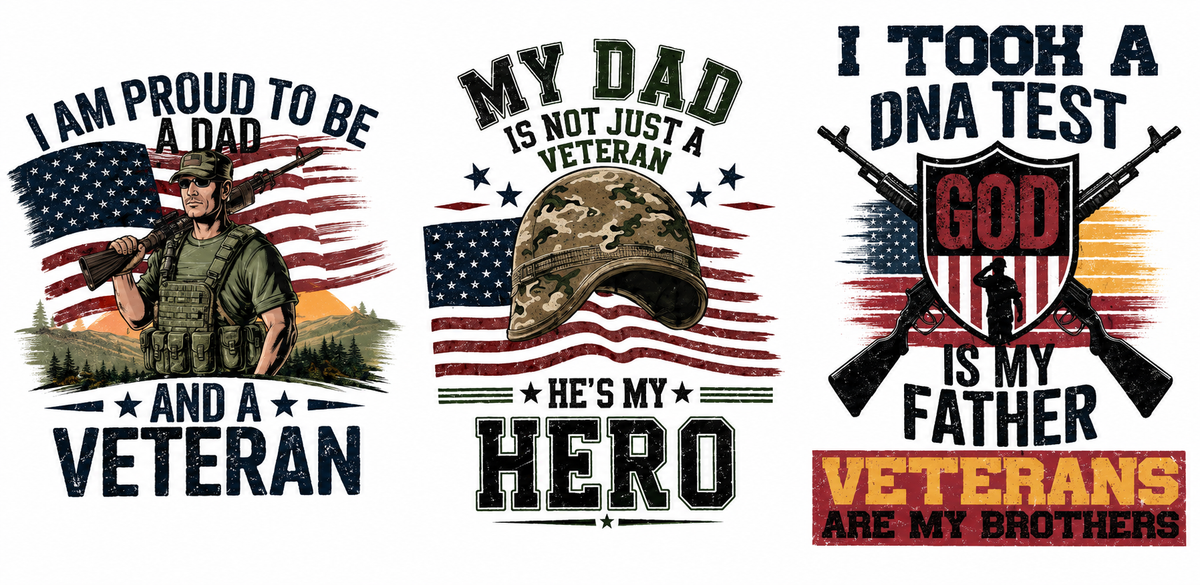 Patriotic Veteran Dad Tumbler Wrap