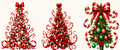 Peppermint Christmas tree trio tumbler wrap