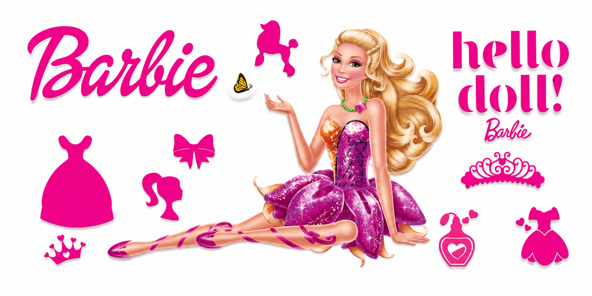 Pink fashion doll hello doll tumbler wrap