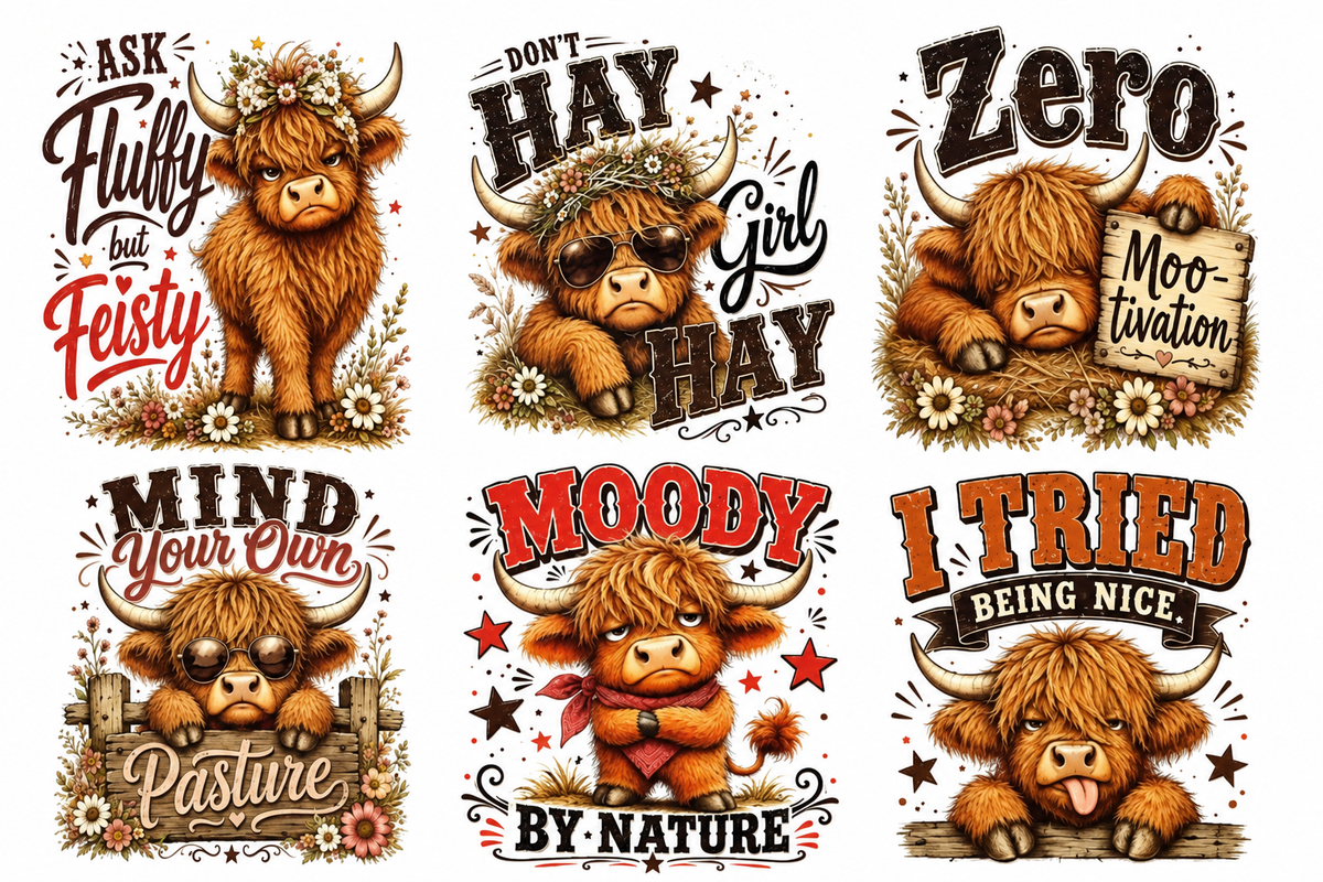 Rustic Highland Cow Tumbler Tumbler Wrap