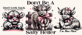Salty Heifer Three-Panel Cow tumbler wrap