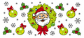 Santa wreath Christmas tumbler wrap