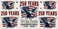 250 Years We the People eagle and American flag tumbler wrap