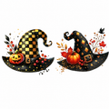 Side By Side Autumn Witch Hat Tumbler Wrap
