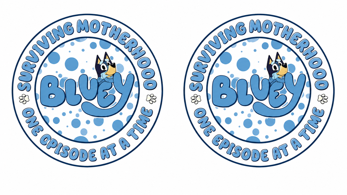 Surviving Motherhood Bluey one episode at a time tumbler wrap