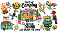 Take Me Camping Get Me Drunk colorful camper tumbler wrap