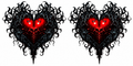 Twin Gothic Crimson Heart Emblems tumbler wrap