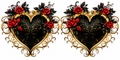 Twin Gothic Rose Heart Emblems tumbler wrap