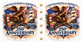 United States 250th anniversary eagle cannon and sailing ship tumbler wrap