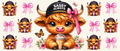Very Cutesy Sassy Always Highland cow tumbler wrap