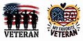 Veteran PAPA American Flag Tumbler Wrap