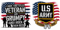 Veteran and U.S. Army two-panel tumbler wrap